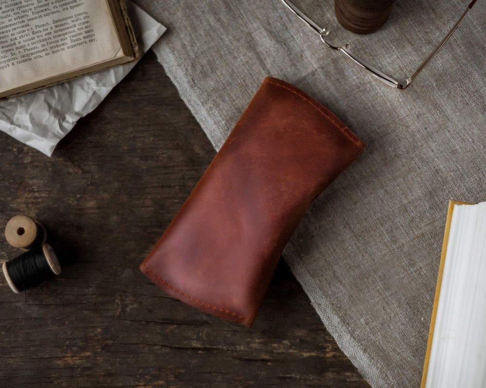 Customized Leather Glasses Case, Leather Eyeglass Case, Handmade Sunglasses Sleeve, Eyewear, Leather Sunglasses Pouch, Sunglasses Pouch